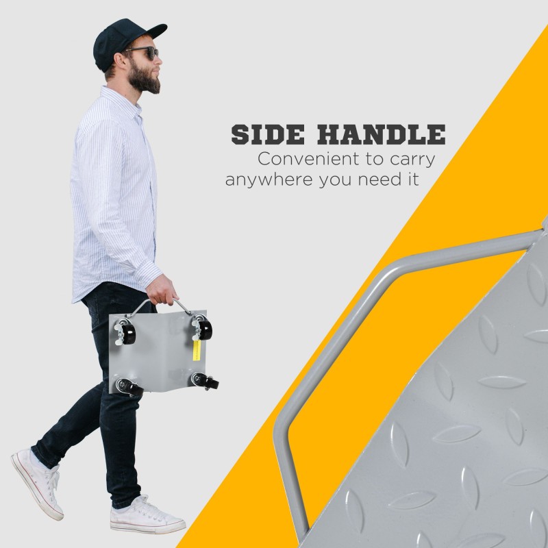 Auton siirtotelineet terästä 40,5 x 30 x 13,5 cm 2 kpl harmaa