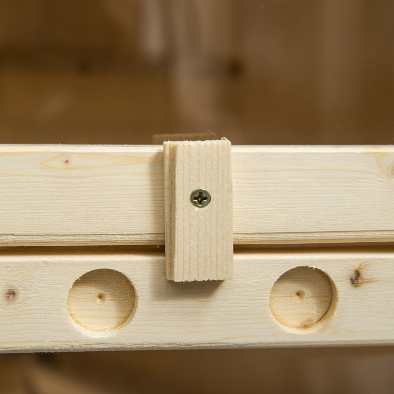 Hamsterihäkki ja pieneläinhäkki 5 tasoa kuusipuuta 60 x 40 x 120 cm luonnonsävy