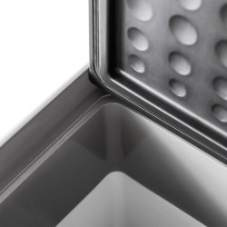 Auton kylmälaite / autokylmälaukku 50 L, kompressorijääkaappi -20 °C, kosketusohjaus, pyörät ja teleskooppikahva, harmaa