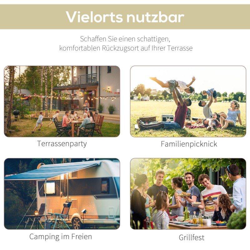 Puutarhapaviljonki lisäkatoksella teräsrunko 3 x 2,5 m kermanvalkoinen