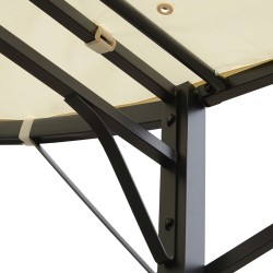 Puutarhapaviljonki lisäkatoksella teräsrunko 3 x 2,5 m kermanvalkoinen