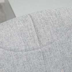 Työtuoli toimistoon, säädettävä ja 360° kääntyvä, metallirunko, 49 x 56,5 x 73–82,5 cm, vaaleanharmaa