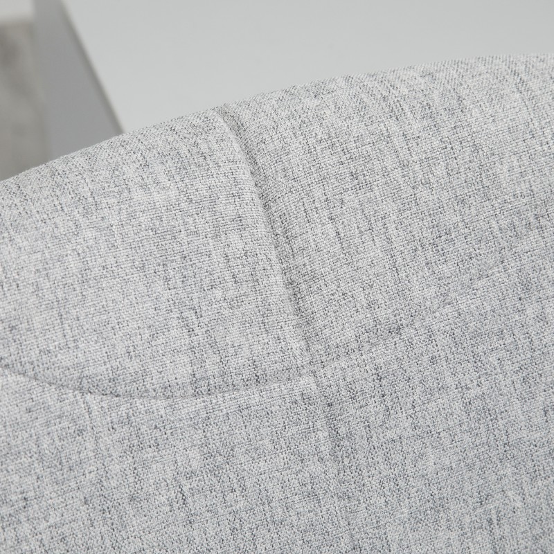 Työtuoli toimistoon, säädettävä ja 360° kääntyvä, metallirunko, 49 x 56,5 x 73–82,5 cm, vaaleanharmaa