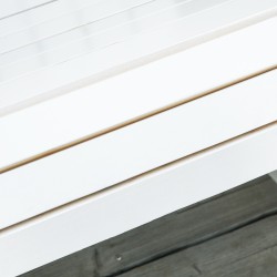 Adirondack puinen puutarhan keinutuoli ulkokäyttöön 77 x 94 x 97 cm valkoinen