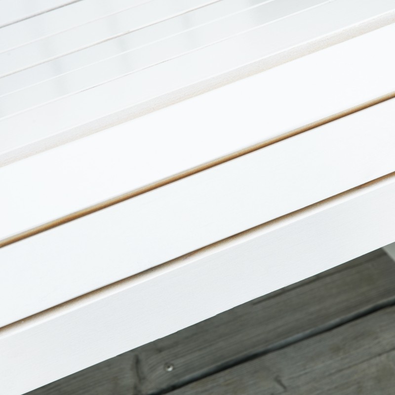 Adirondack puinen puutarhan keinutuoli ulkokäyttöön 77 x 94 x 97 cm valkoinen