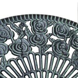 Bistrosetti puutarhakalustesetti 2 hengelle, valualumiini/valurauta, 3 osaa, antiikinvihreä