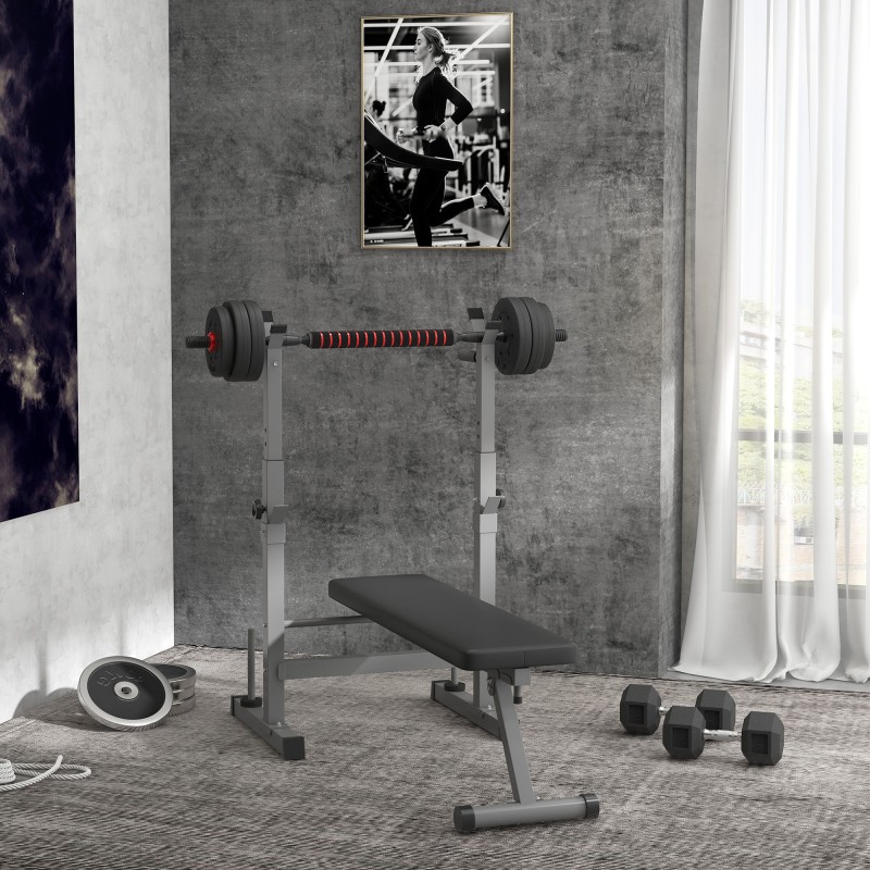 2-in-1 käsipainosarja ja levytanko 25 kg, säädettävät hantelit kotitreeniin, musta