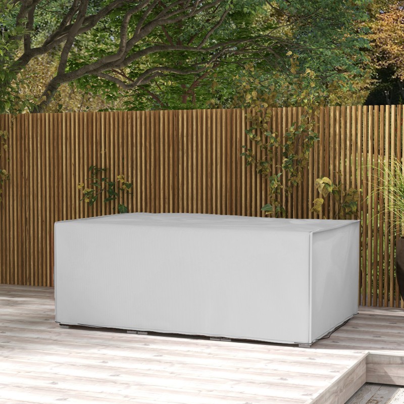 Puutarhakalusteiden suojapeite 600D Oxford 210 x 140 x 80 cm vedenpitävä harmaa