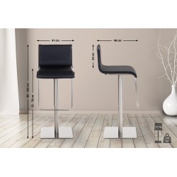 Säädettävä limon-baarijakkara keinonahalla ja selkänojalla