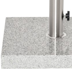 Aurinkovarjon jalka parvekkeelle marmori ja ruostumaton teräs 25 kg harmaa