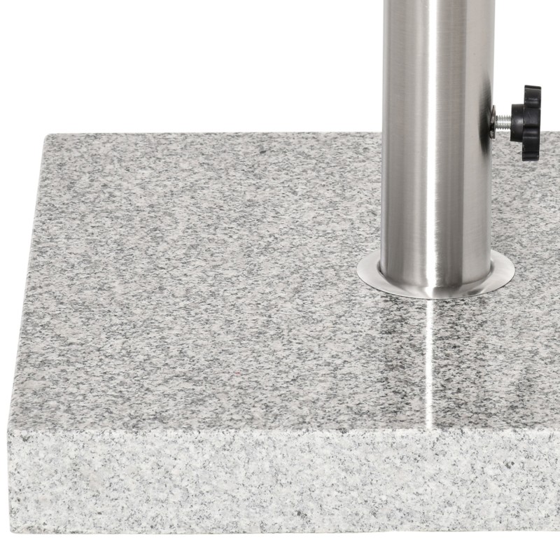 Aurinkovarjon jalka parvekkeelle marmori ja ruostumaton teräs 25 kg harmaa