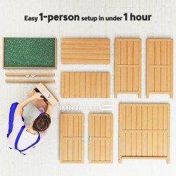 Puutarhasäilytyskaappi ulkokäyttöön tannenpuu 74x43x88 cm luonnonpuu