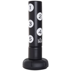 Vapaasti seisova nyrkkeilypussi jalustalla muovia 176 cm musta