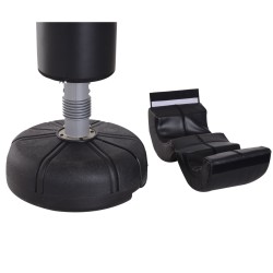 Vapaasti seisova nyrkkeilypussi jalustalla, muovia, 176 cm, musta