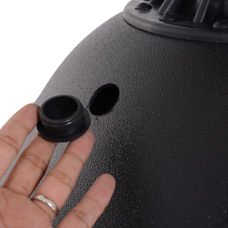 Vapaasti seisova nyrkkeilysäkki aikuisille 165 cm, imukuppijalusta, musta