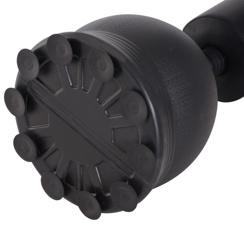 Vapaasti seisova nyrkkeilysäkki aikuisille 165 cm, imukuppijalusta, musta