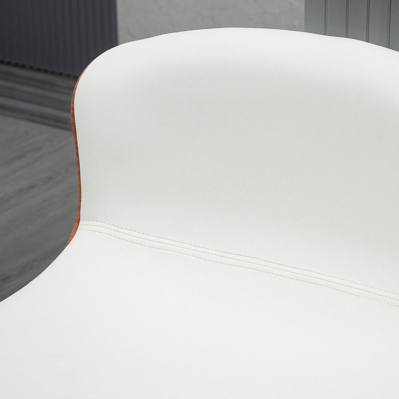 Säädettävä baarituoli 2 kpl, 360° kääntyvä, metallirunko, keinonahkaverhoilu, kermanvalkoinen