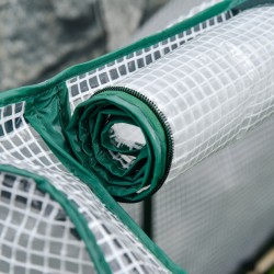 Korotettu kasvatuslaatikko suojakatteella, täyspuu ja teräs, 121 x 55 x 117 cm, luonnonpuu