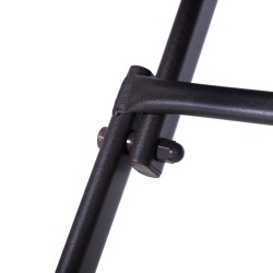 Polyrattan bistrosetti 2 hengelle, taitettava puutarhakalustesetti, metalli/PE-röttinki, ruskea, 3 osaa