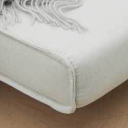 Yhden hengen leposohva vuodesohva säädettävä selkänoja 94 x 78 x 80 cm cremevalkoinen polyesteri kumipuu