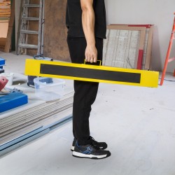 Sahateline tukipukki terästä säädettävä 100 x 49 x 62–90 cm 2 kpl keltainen musta 100 kg