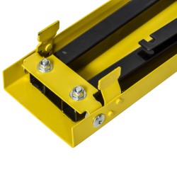Sahateline tukipukki terästä säädettävä 100 x 49 x 62–90 cm 2 kpl keltainen musta 100 kg