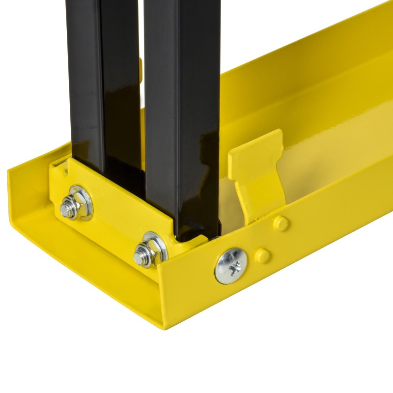 Sahateline tukipukki terästä säädettävä 100 x 49 x 62–90 cm 2 kpl keltainen musta 100 kg