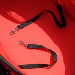 Koiranrattaat pienille koirille teräsrungolla 67 x 45 x 96 cm, enint. 4 kg, punainen