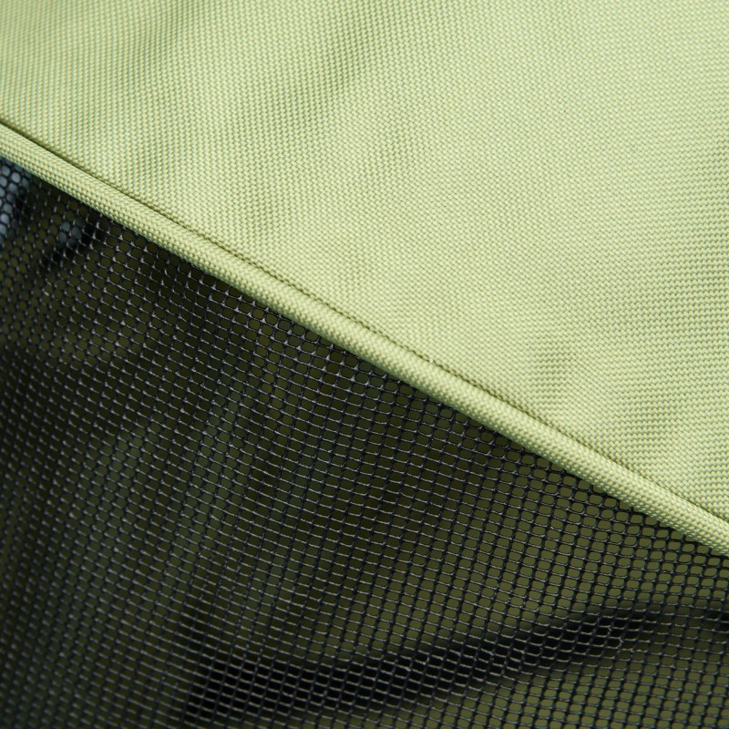 Koiravaunu pienille koirille, teräsrunko, verkkokoppa, 67 x 45 x 96 cm, khaki