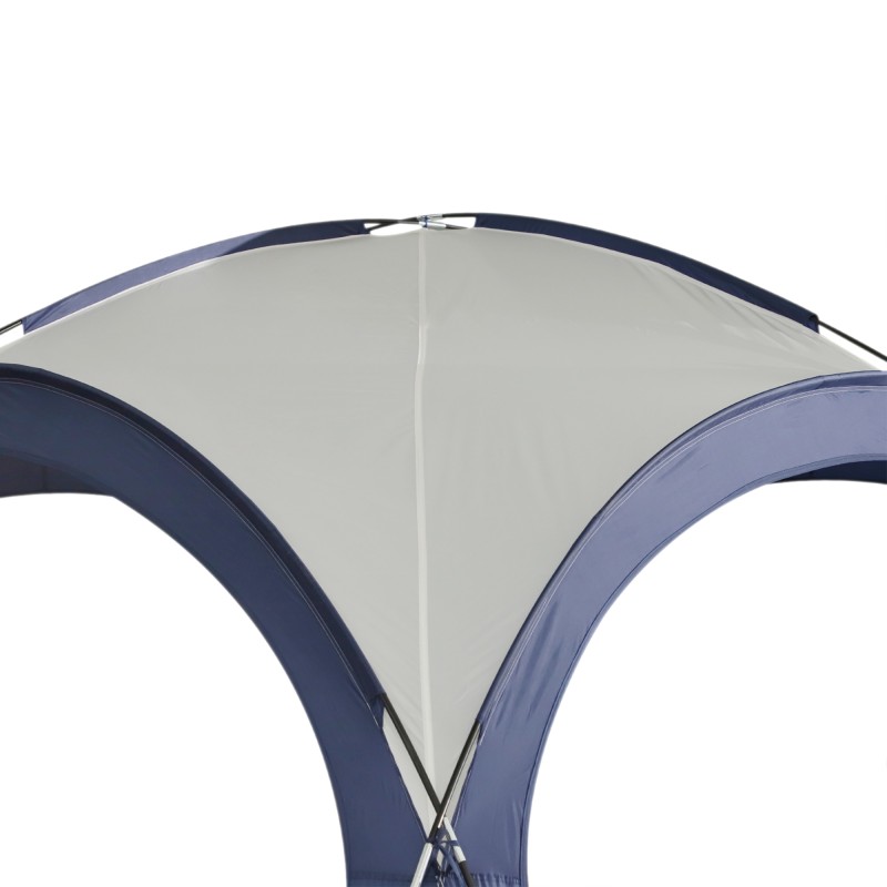 Kupolikatos 6–8 hengelle, polyesteri ja lasikuitu, 3,5 x 3,5 x 2,22 m, cremevalkoinen