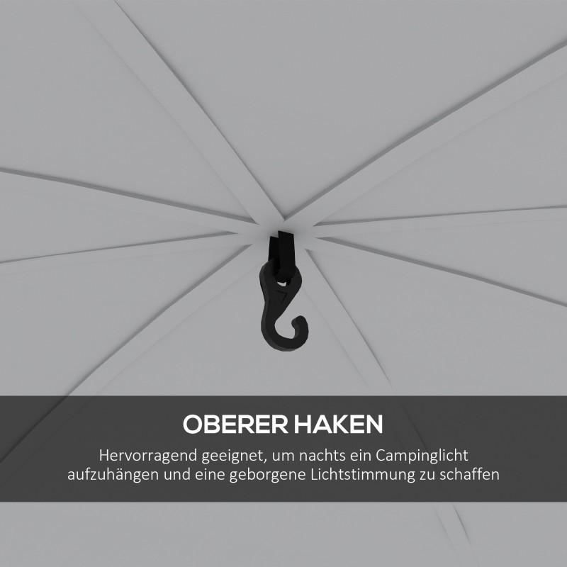 Puutarhateltta 3,5 x 3,5 m, polyesteri ja lasikuitu, 6–8 hengelle, vihreä