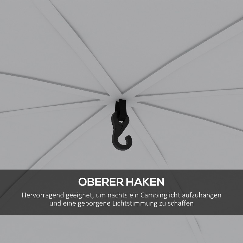 Puutarhakatos 3,5 x 3,5 m, polyesteri/lasikuitu, 6–8 hlö, vaaleansininen