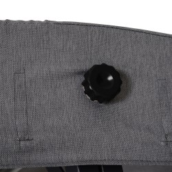 Pihakeinu 3 hengen, metallirunko, säädettävä aurinkokatos, 200 x 115 x 168 cm, harmaa