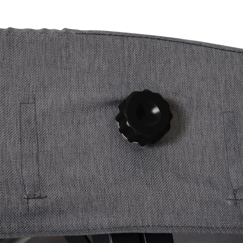 Pihakeinu 3 hengen, metallirunko, säädettävä aurinkokatos, 200 x 115 x 168 cm, harmaa