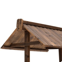 Puutarhasuihkulähde puinen vesiaihe tannenpuu 68 x 57 x 118 cm ruskea