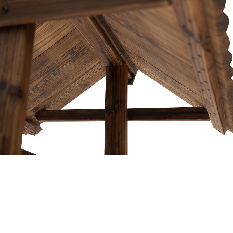 Puutarhasuihkulähde puinen vesiaihe tannenpuu 68 x 57 x 118 cm ruskea