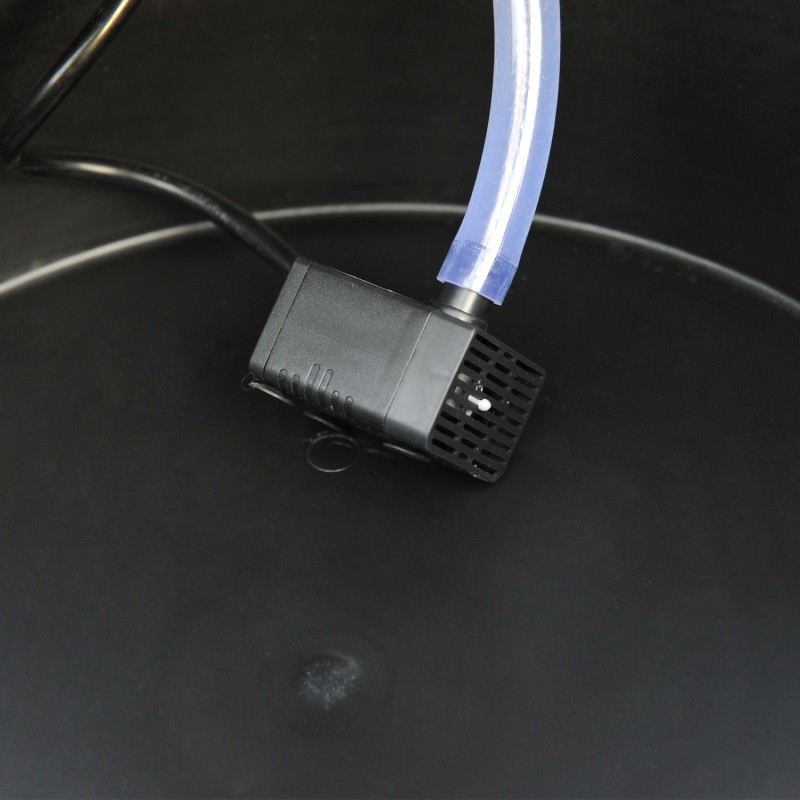 Puutarhasuihkulähde 2-tasoinen puinen vesiallas sisä- ja ulkokäyttöön 44,5 x 44,5 x 58,5 cm tummanruskea