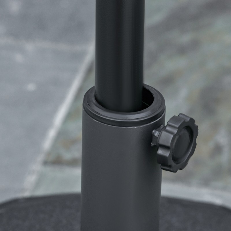 Täytettävä varjon jalusta puutarhaan HDPE/teräs Ø55 x 38 cm, musta