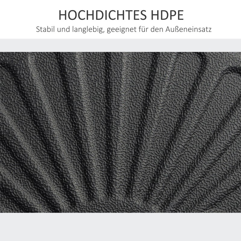 Aurinkovarjon jalka 22–25 kg täytettävä pyöreä HDPE 38/48 mm musta