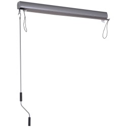 Pystysuuntainen parveke- ja terassikaihdin, alumiini/polyesteri, 200 x 120 cm, harmaa