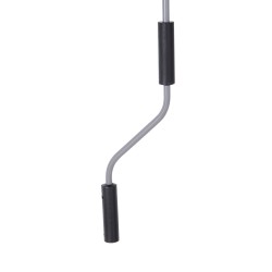 Pystysuuntainen parveke- ja terassikaihdin, alumiini/polyesteri, 200 x 120 cm, harmaa