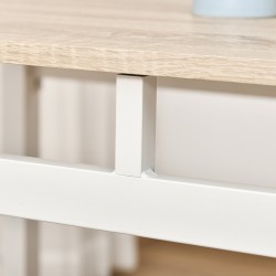 Ruokailuryhmä keittiöön 5-osainen MDF/metalli pöytä 100x63 cm ja 4 tuolia, puu/valkoinen