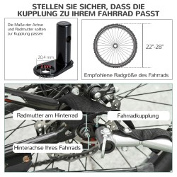 Koiran polkupyöräkärry teräsrunko 20 kg sininen/musta