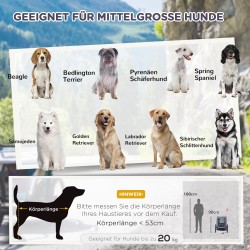 Koiran polkupyöräkärry teräsrunko 20 kg taittuva 130 x 73 x 90 cm harmaa/musta