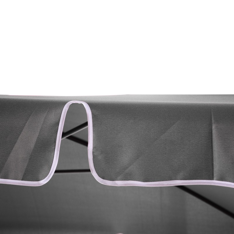 Parveke- ja puutarhavarjo, kallistettava, alumiini/teräs, 198 x 130 cm, harmaa