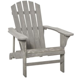 Adirondack puutarhatuoli ulkokäyttöön säänkestävä tannenholz hellgrau 78x89x88 cm