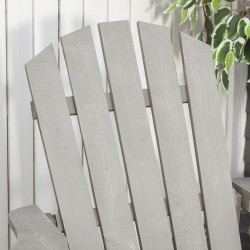 Adirondack puutarhatuoli ulkokäyttöön, säänkestävä tannenholz, hellgrau, 78x89x88 cm