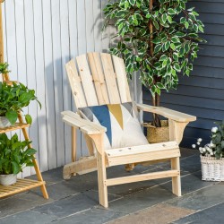 Adirondack puutarhatuoli ulkokäyttöön, tannenpuu, korkea selkänoja, leveät käsinojat, naturholz