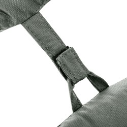 Lepotuolin pehmuste päätytyynyllä, polyesteri, 198 x 53 x 5 cm, harmaa