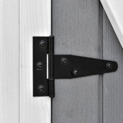 Puutarhakaappi ulkokäyttöön kuusta 139 x 75 x 160 cm harmaa/valkoinen